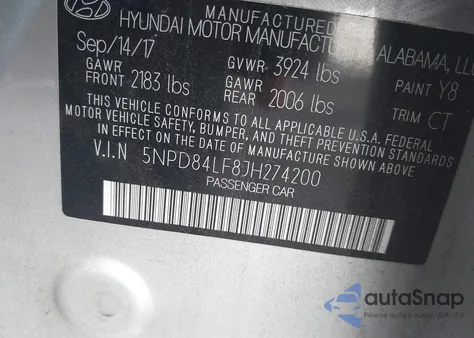 2018 Hyundai Elantra Value Edition из США, поврежденный, VIN 5NPD84LF8JH274200